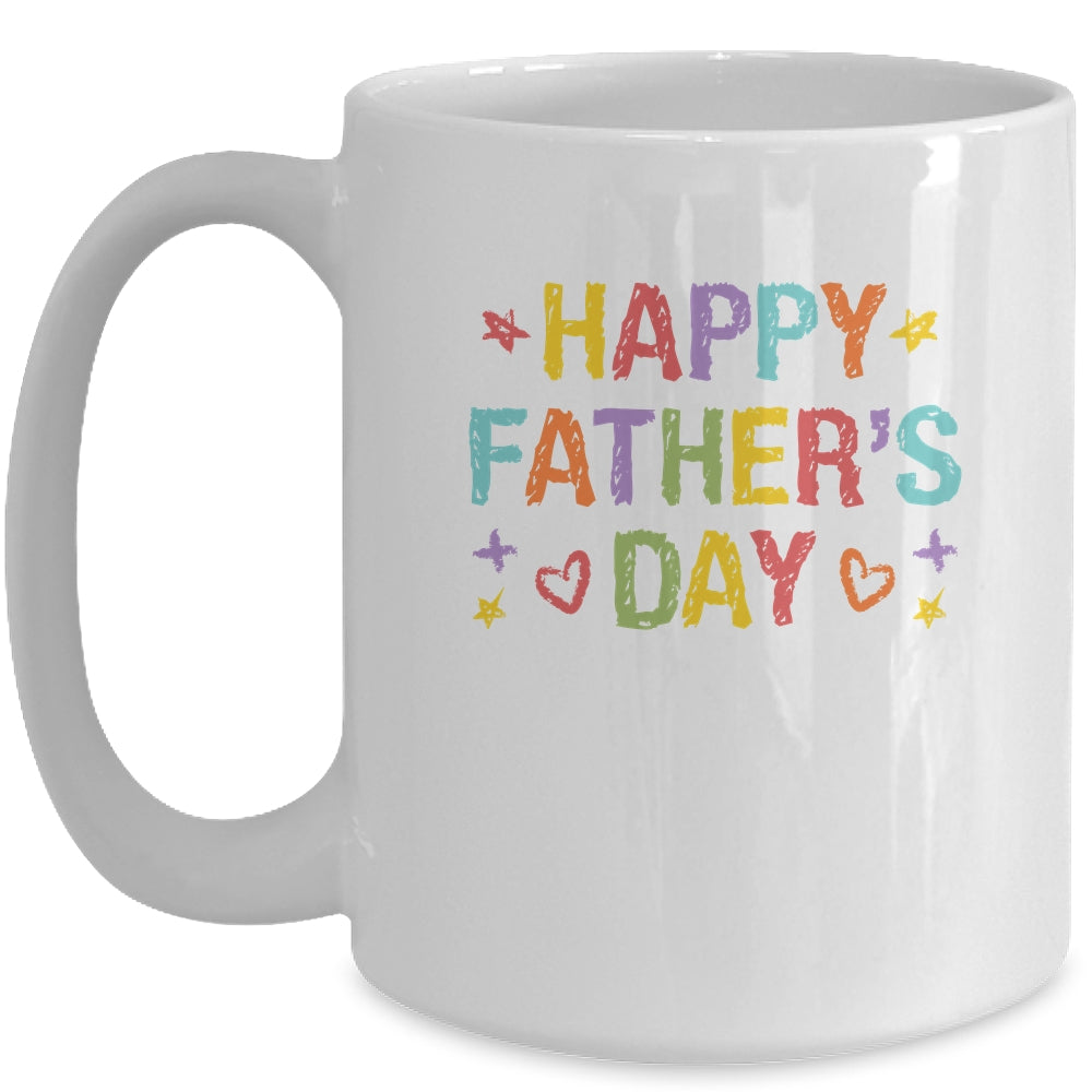 Fathers Day For Kids Boys Girls Happy Fathers Day Mug | siriusteestore