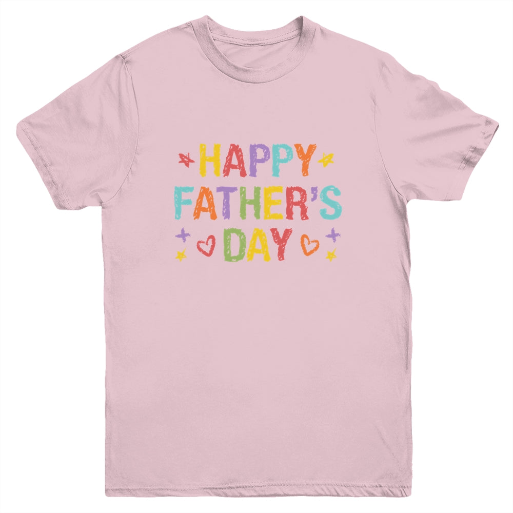Fathers Day For Kids Boys Girls Happy Fathers Day Youth Shirt | siriusteestore