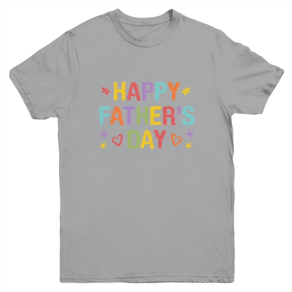 Fathers Day For Kids Boys Girls Happy Fathers Day Youth Shirt | siriusteestore