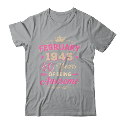 February 1945 80 Years Of Being Awesome Retro 80th Birthday Shirt & Tank Top | siriusteestore