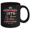 February 1970 55 Years Of Being Awesome Retro 55th Birthday Mug | siriusteestore