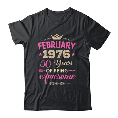 February 1976 50 Years Of Being Awesome Retro 50th Birthday Shirt & Tank Top | siriusteestore