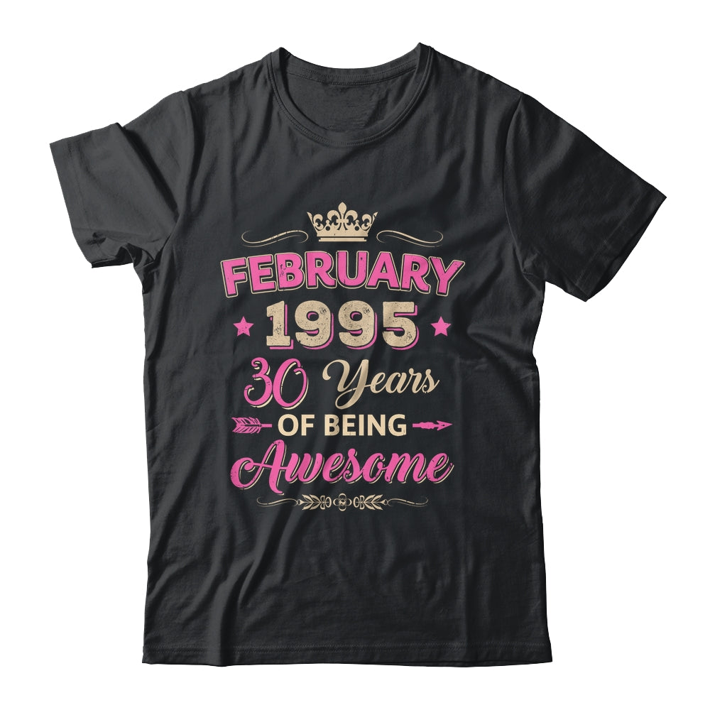 February 1995 30 Years Of Being Awesome Retro 30th Birthday Shirt & Tank Top | siriusteestore
