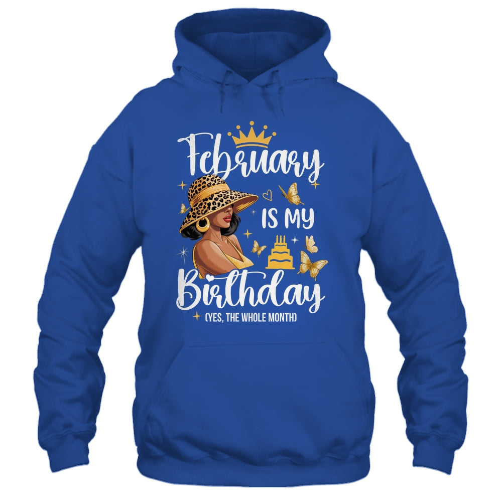 February Is My Birthday African American Woman Birthday Queen Shirt & Tank Top | siriusteestore