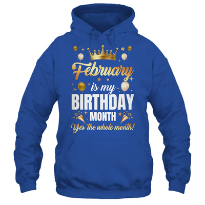 February Is My Birthday Yes The Whole Month Birthday Crown Shirt & Tank Top | siriusteestore
