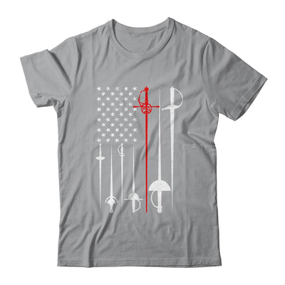 Fencing Art For Men Women American US Flag Fencing Coach Shirt & Hoodie | siriusteestore