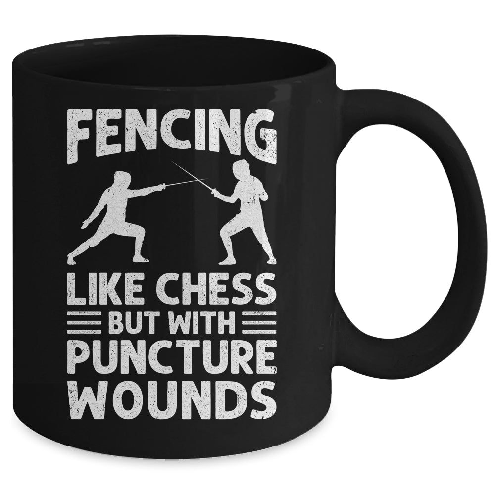 Fencing Like Chess Design For Men Women Fencer Fencing Sport Mug | siriusteestore