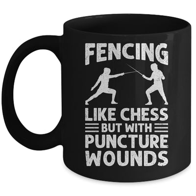 Fencing Like Chess Design For Men Women Fencer Fencing Sport Mug | siriusteestore