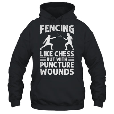 Fencing Like Chess Design For Men Women Fencer Fencing Sport Shirt & Hoodie | siriusteestore