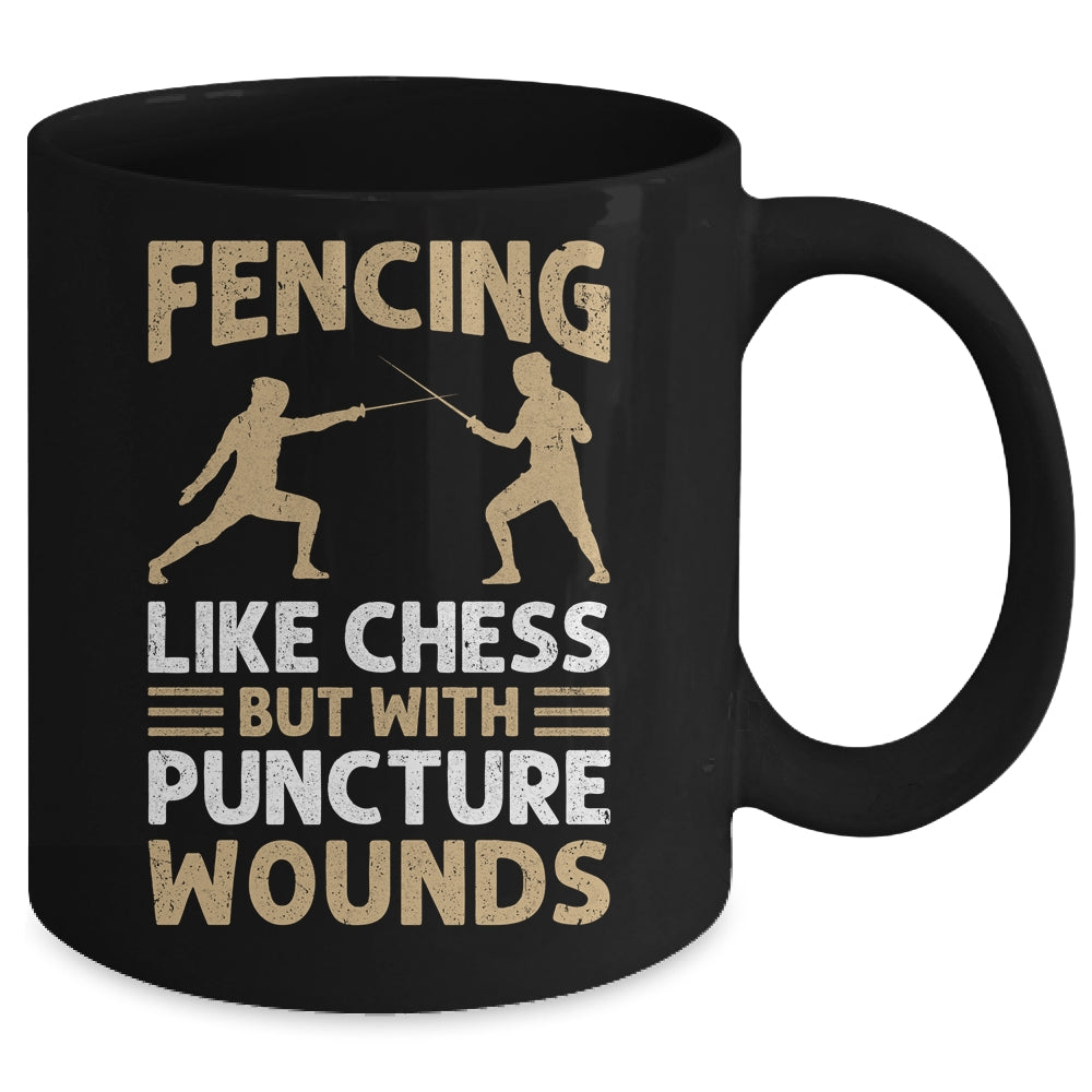 Fencing Like Chess Design For Men Women Fencing Fencer Sport Mug | siriusteestore