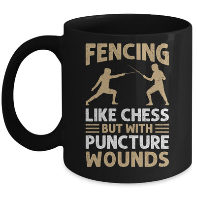 Fencing Like Chess Design For Men Women Fencing Fencer Sport Mug | siriusteestore