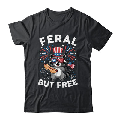 Feral But Free Patriotic Raccoon 4th Of July Raccoon Hotdog Shirt & Tank Top | siriusteestore
