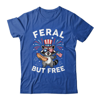 Feral But Free Patriotic Raccoon 4th Of July Raccoon Hotdog Shirt & Tank Top | siriusteestore