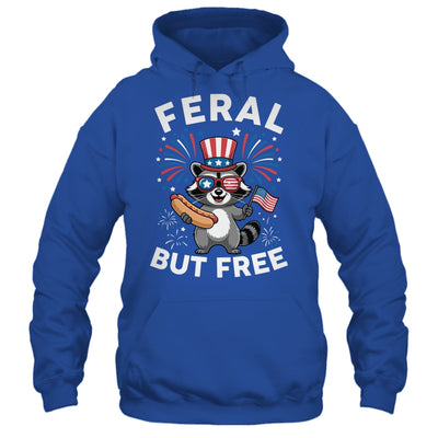 Feral But Free Patriotic Raccoon 4th Of July Raccoon Hotdog Shirt & Tank Top | siriusteestore