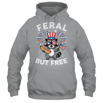 Feral But Free Patriotic Raccoon 4th Of July Raccoon Hotdog Shirt & Tank Top | siriusteestore