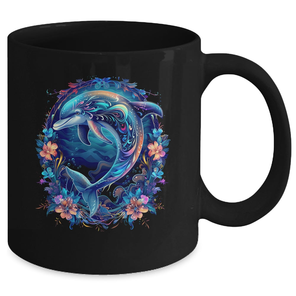 Festive Charming Cute Dolphin Lover Artwork Men Women Kids Mug | siriusteestore
