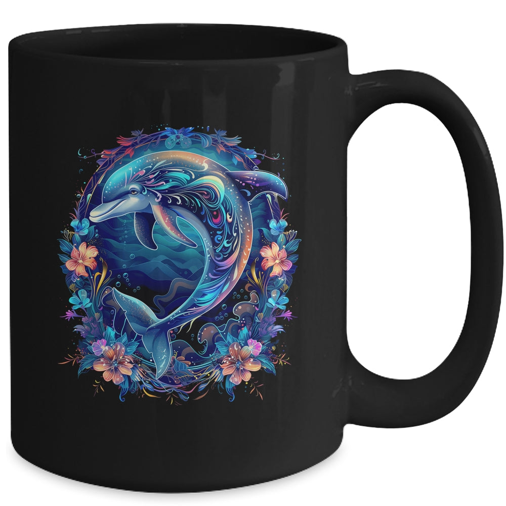 Festive Charming Cute Dolphin Lover Artwork Men Women Kids Mug | siriusteestore