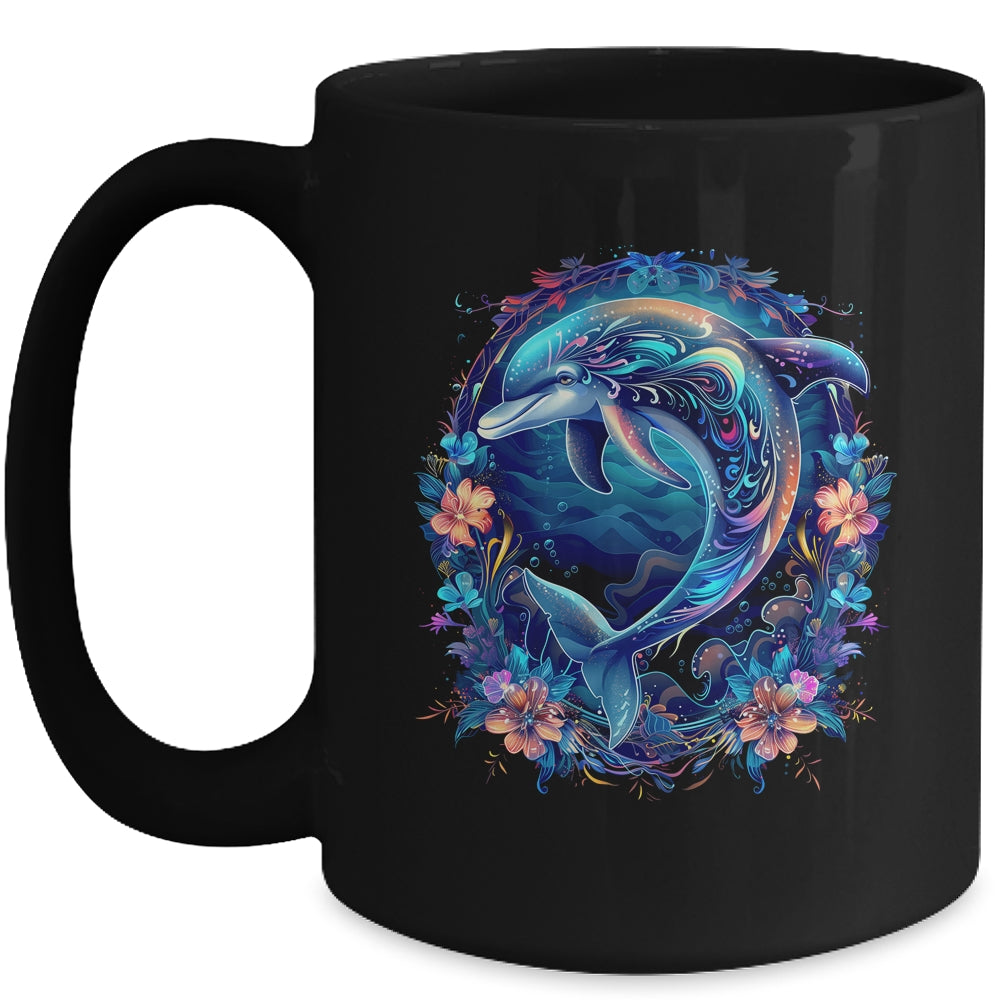 Festive Charming Cute Dolphin Lover Artwork Men Women Kids Mug | siriusteestore