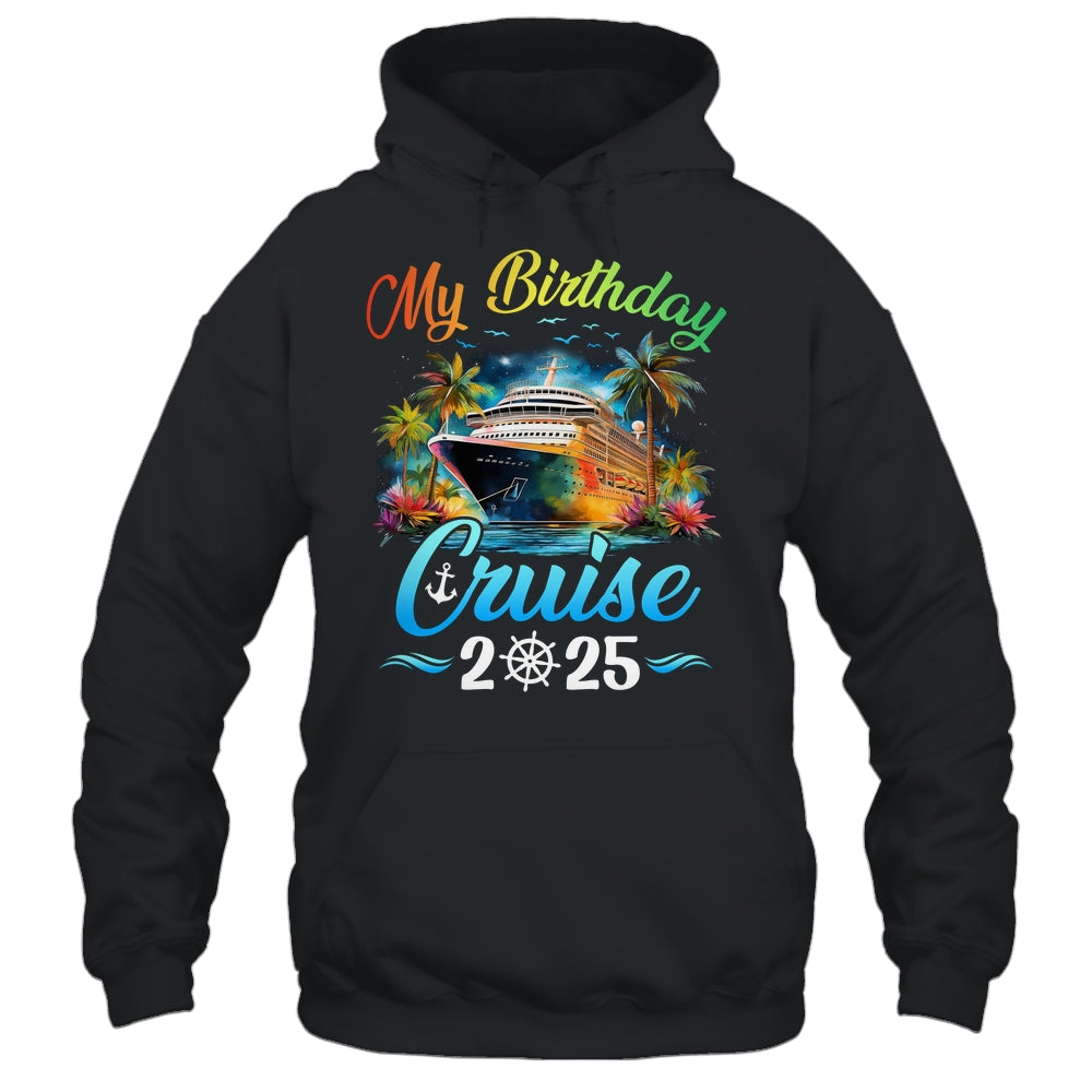 Festive My Birthday Cruise Ship Party 2025 Men Women Kids Shirt & Tank Top | siriusteestore