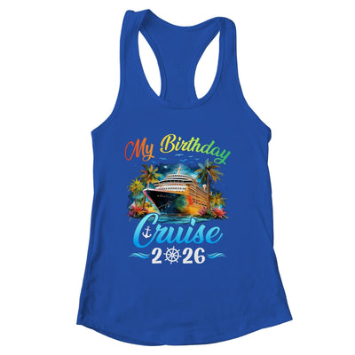 Festive My Birthday Cruise Ship Party 2026 Men Women Kids Shirt & Tank Top | siriusteestore