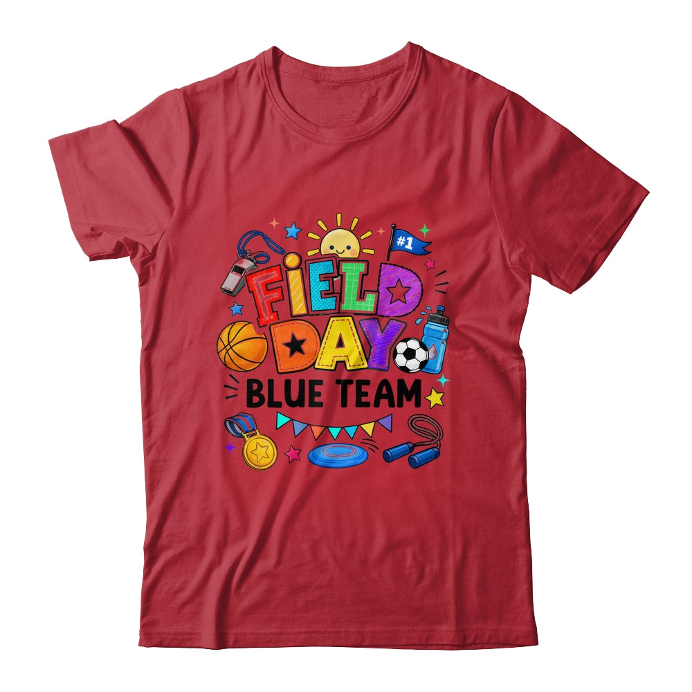 Field Day Blue Team Funny For Kids Teacher Field Day Games Shirt & Hoodie | siriusteestore