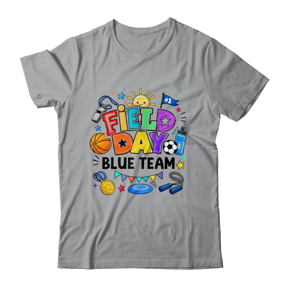 Field Day Blue Team Funny For Kids Teacher Field Day Games Shirt & Hoodie | siriusteestore
