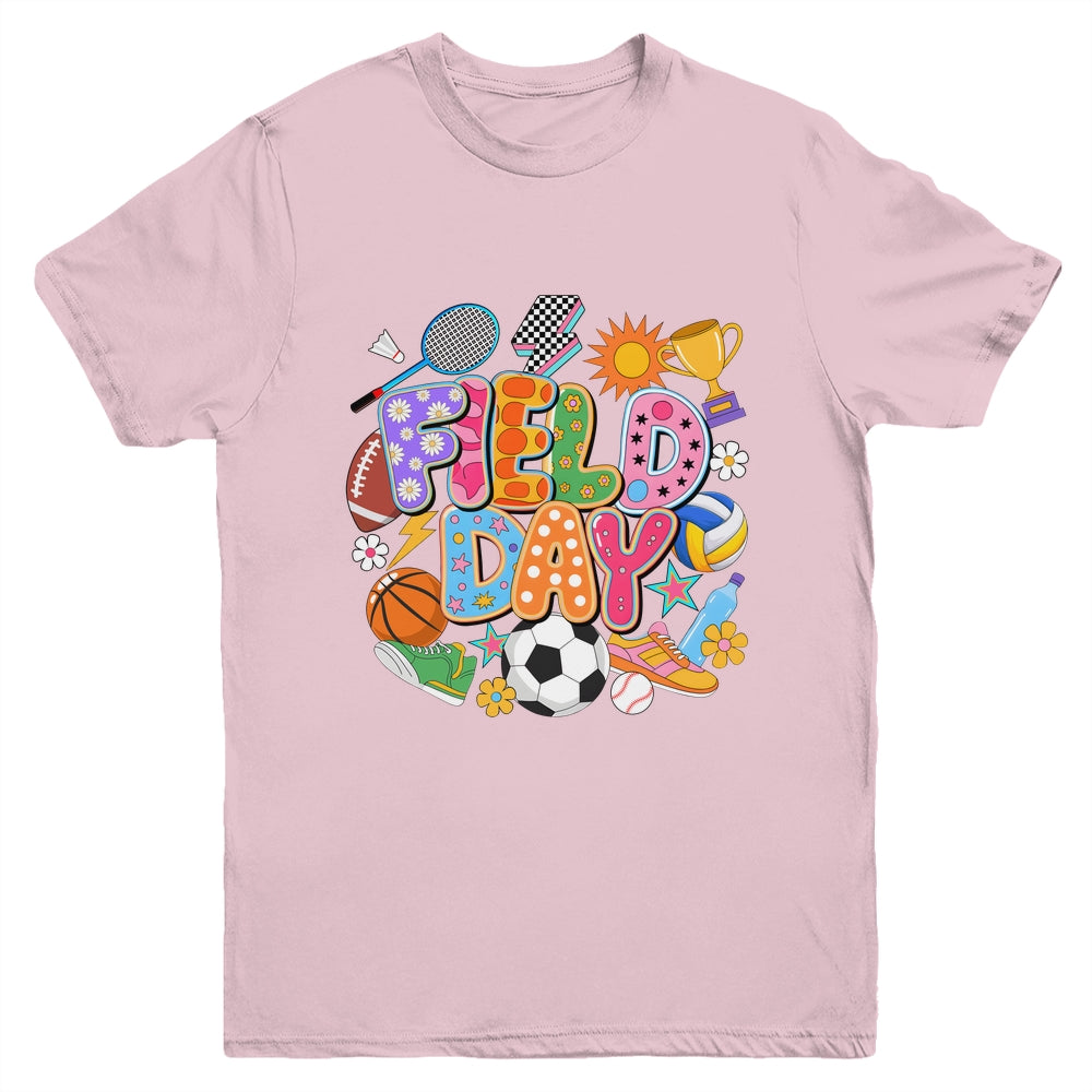 Field Day Fun Day Let The Games Begin Teacher Kids Trip Youth Shirt | siriusteestore