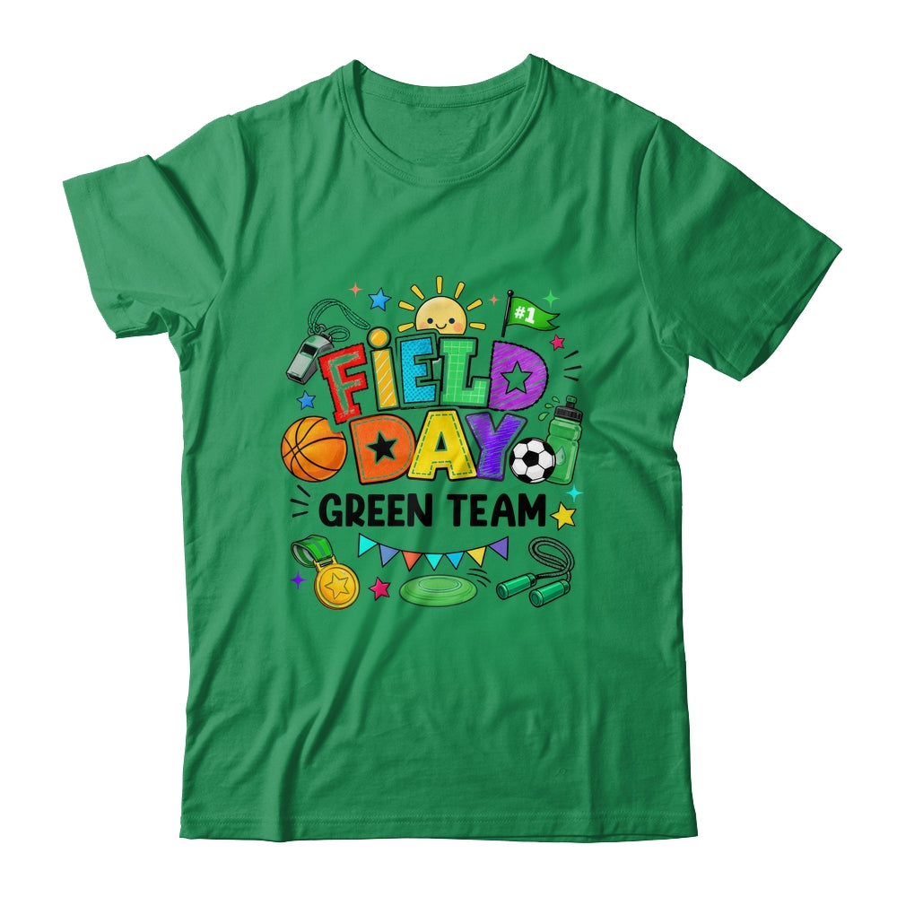 Field Day Green Team Funny For Kids Teacher Field Day Games Shirt & Hoodie | siriusteestore