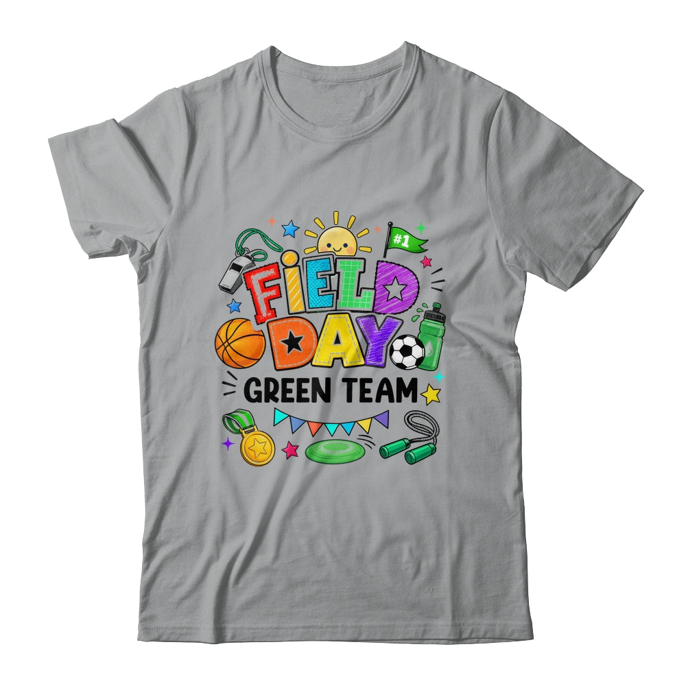 Field Day Green Team Funny For Kids Teacher Field Day Games Shirt & Hoodie | siriusteestore