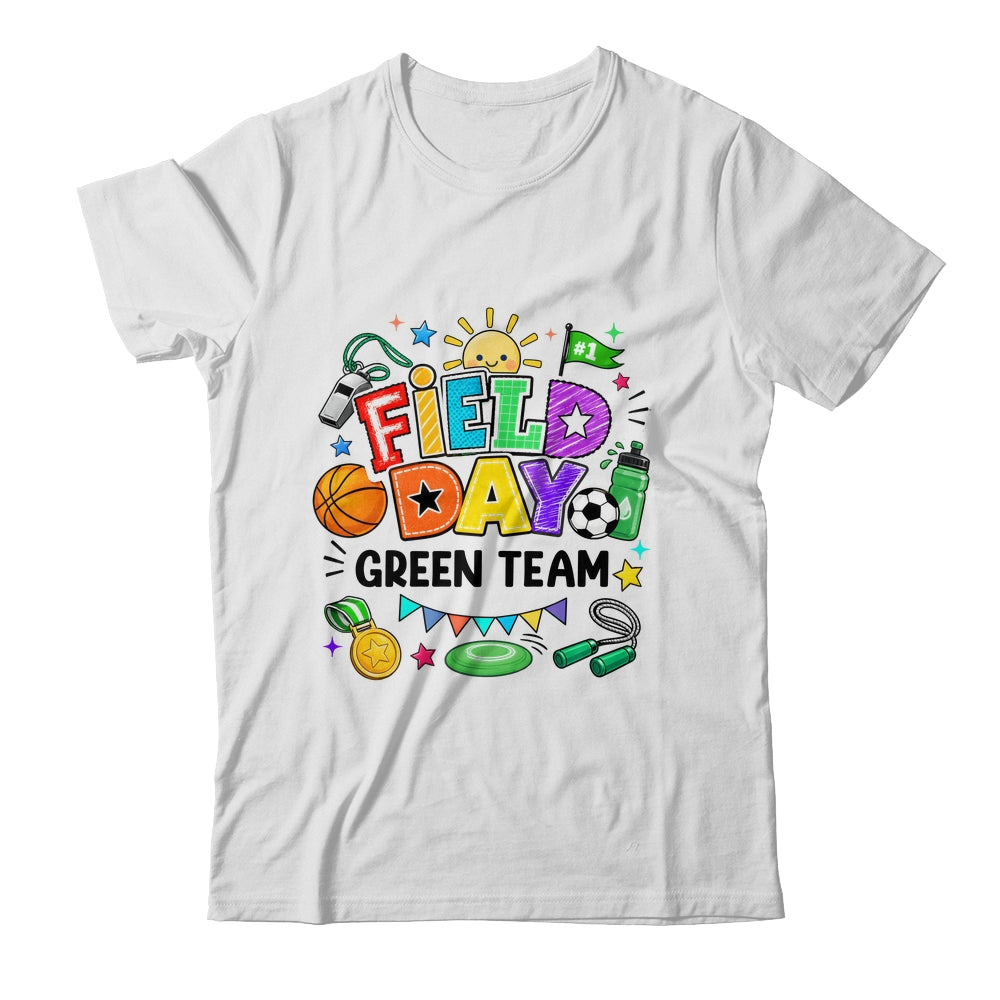 Field Day Green Team Funny For Kids Teacher Field Day Games Shirt & Hoodie | siriusteestore