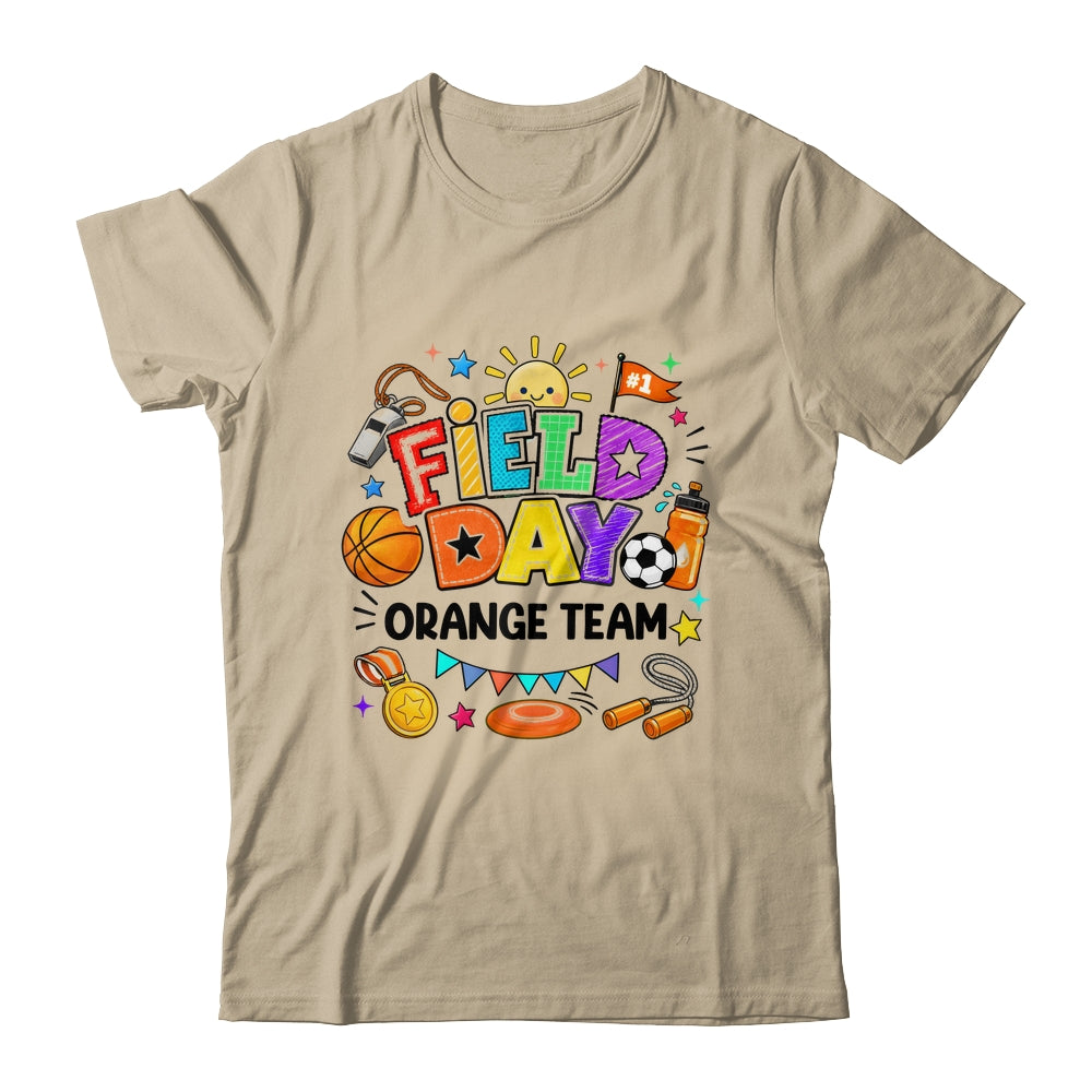 Field Day Orange Team Funny For Kids Teacher Field Day Games Shirt & Hoodie | siriusteestore