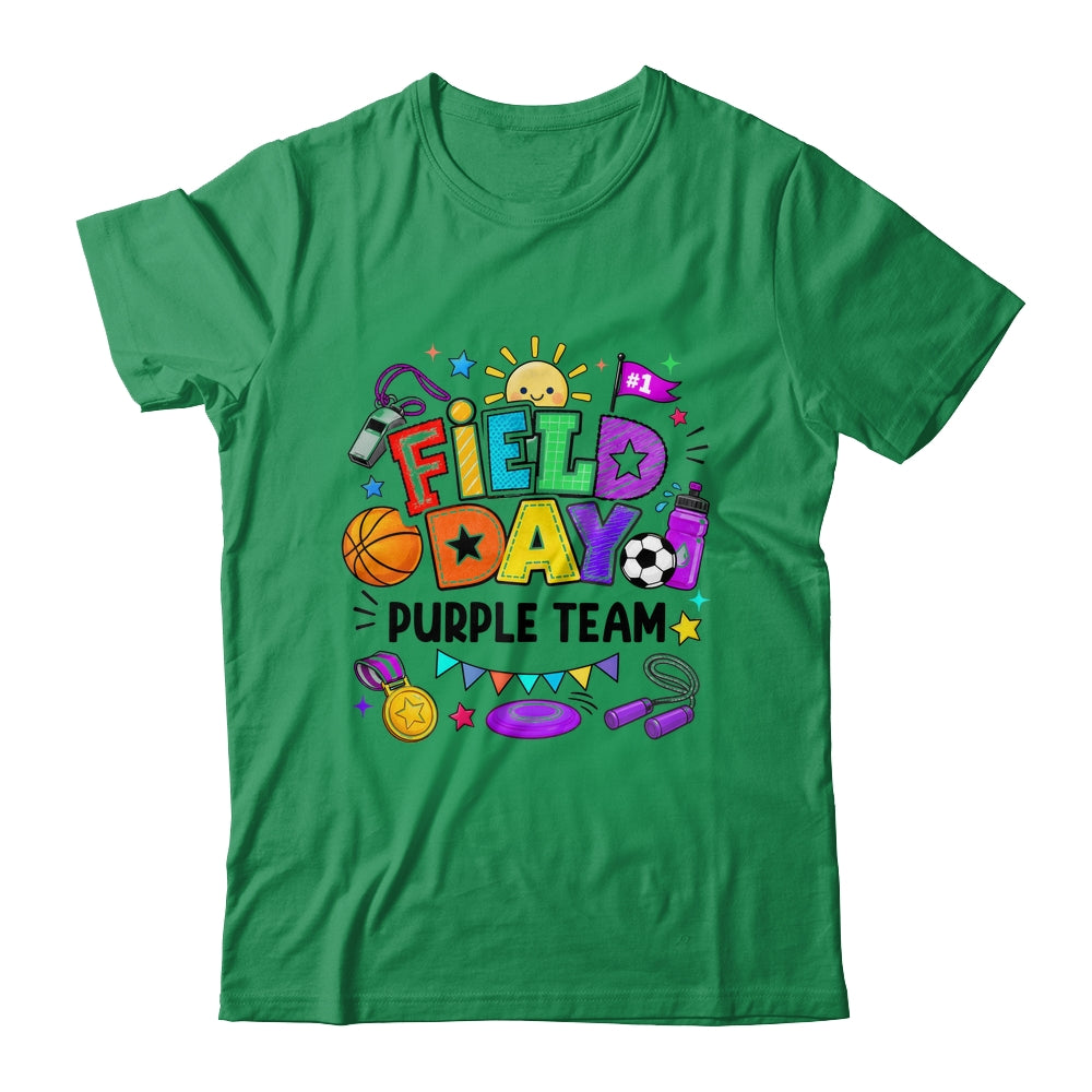 Field Day Purple Team Funny For Kids Teacher Field Day Games Shirt & Hoodie | siriusteestore