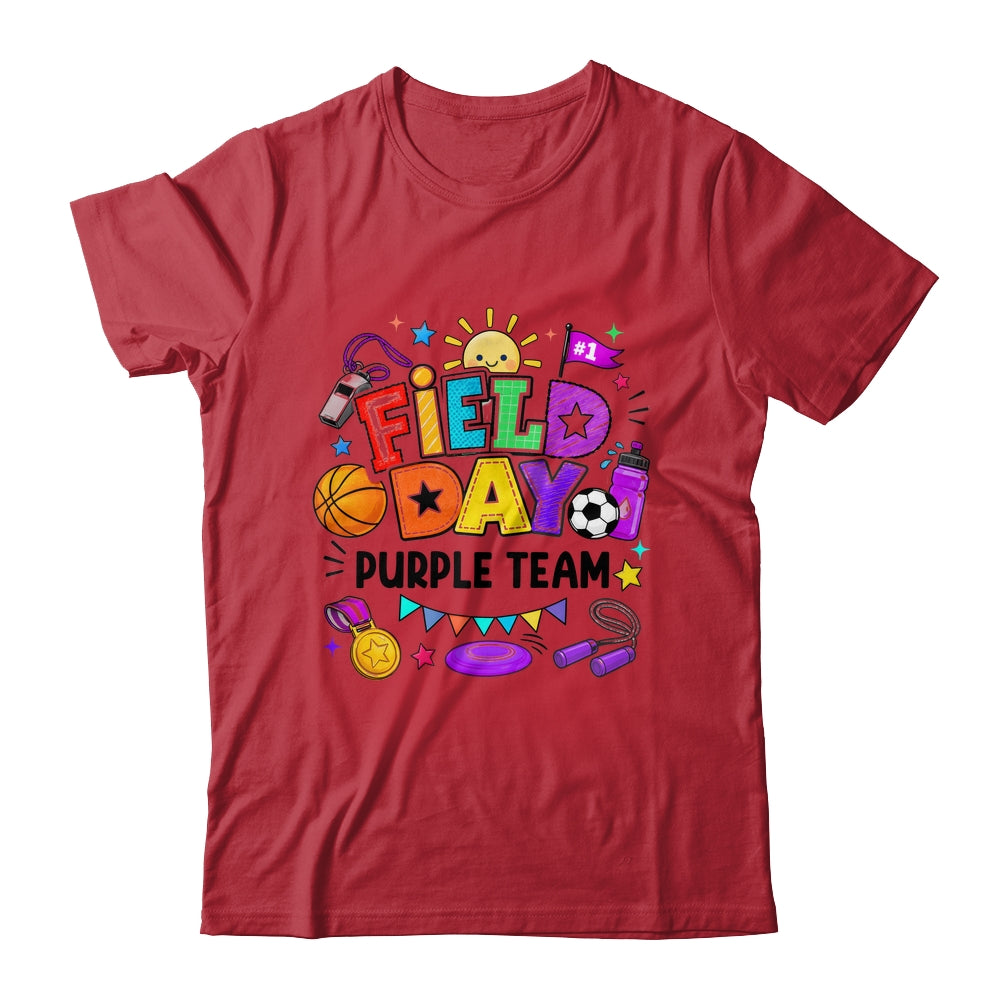 Field Day Purple Team Funny For Kids Teacher Field Day Games Shirt & Hoodie | siriusteestore