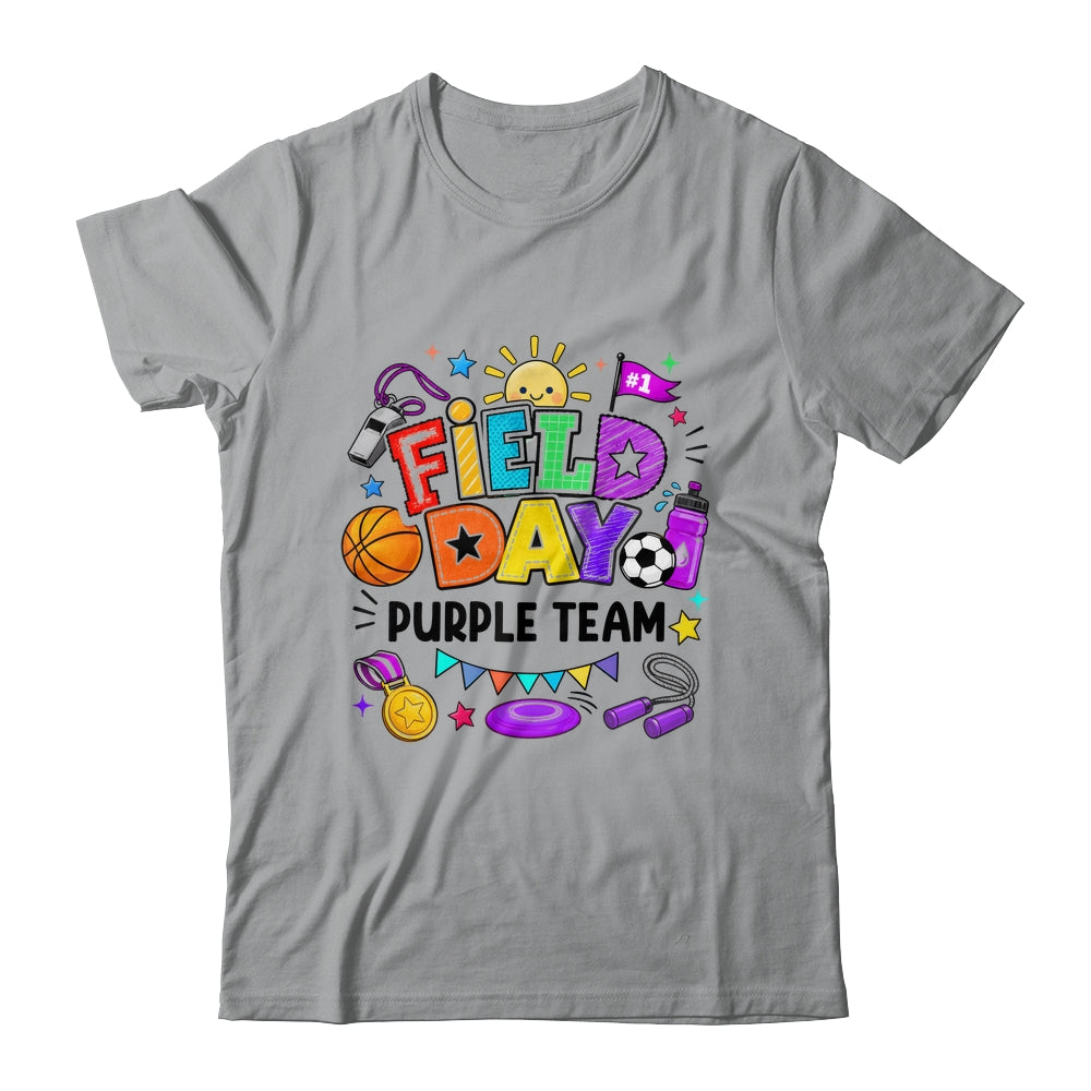 Field Day Purple Team Funny For Kids Teacher Field Day Games Shirt & Hoodie | siriusteestore