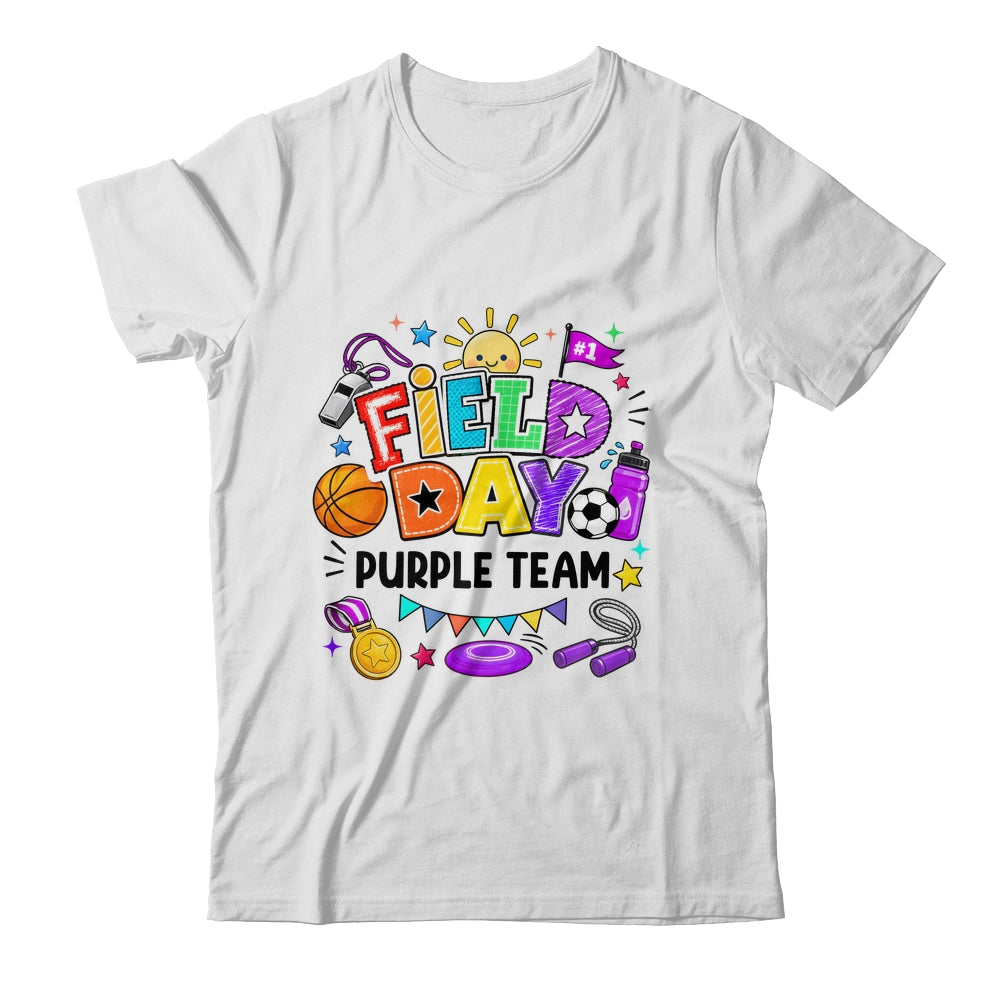 Field Day Purple Team Funny For Kids Teacher Field Day Games Shirt & Hoodie | siriusteestore