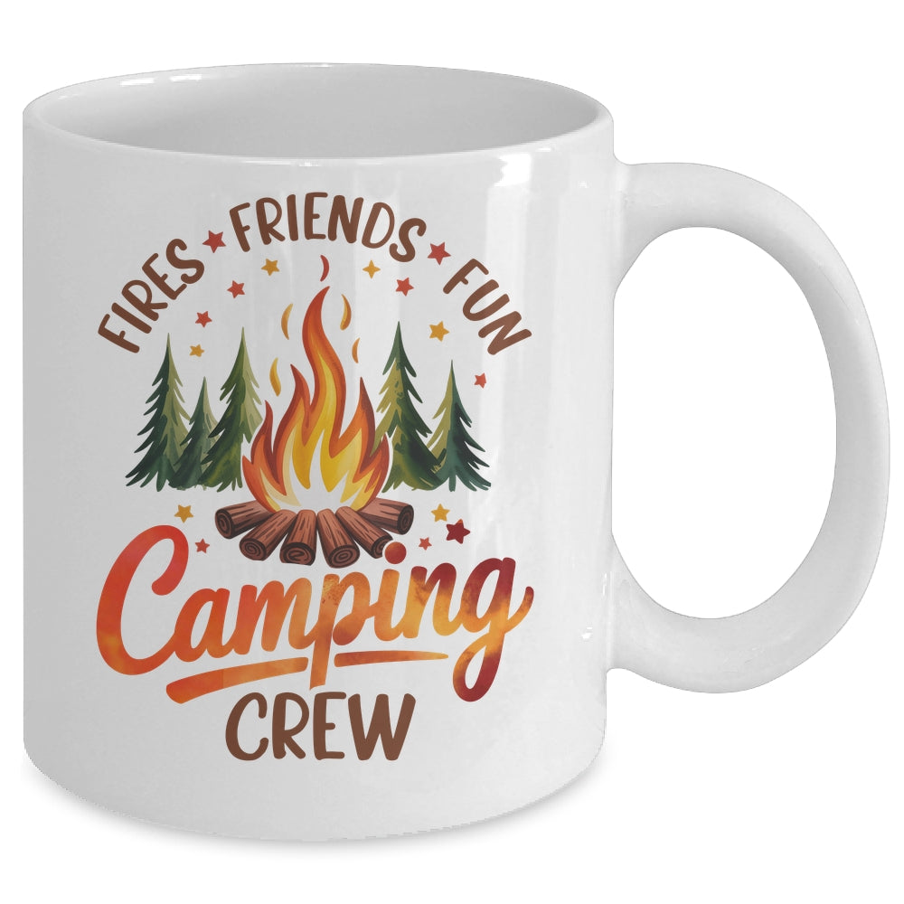 Fires Friends Fun Camping Crew Summer Camp Campfire Vacation Mug | siriusteestore