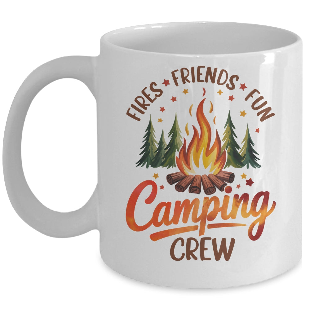 Fires Friends Fun Camping Crew Summer Camp Campfire Vacation Mug | siriusteestore