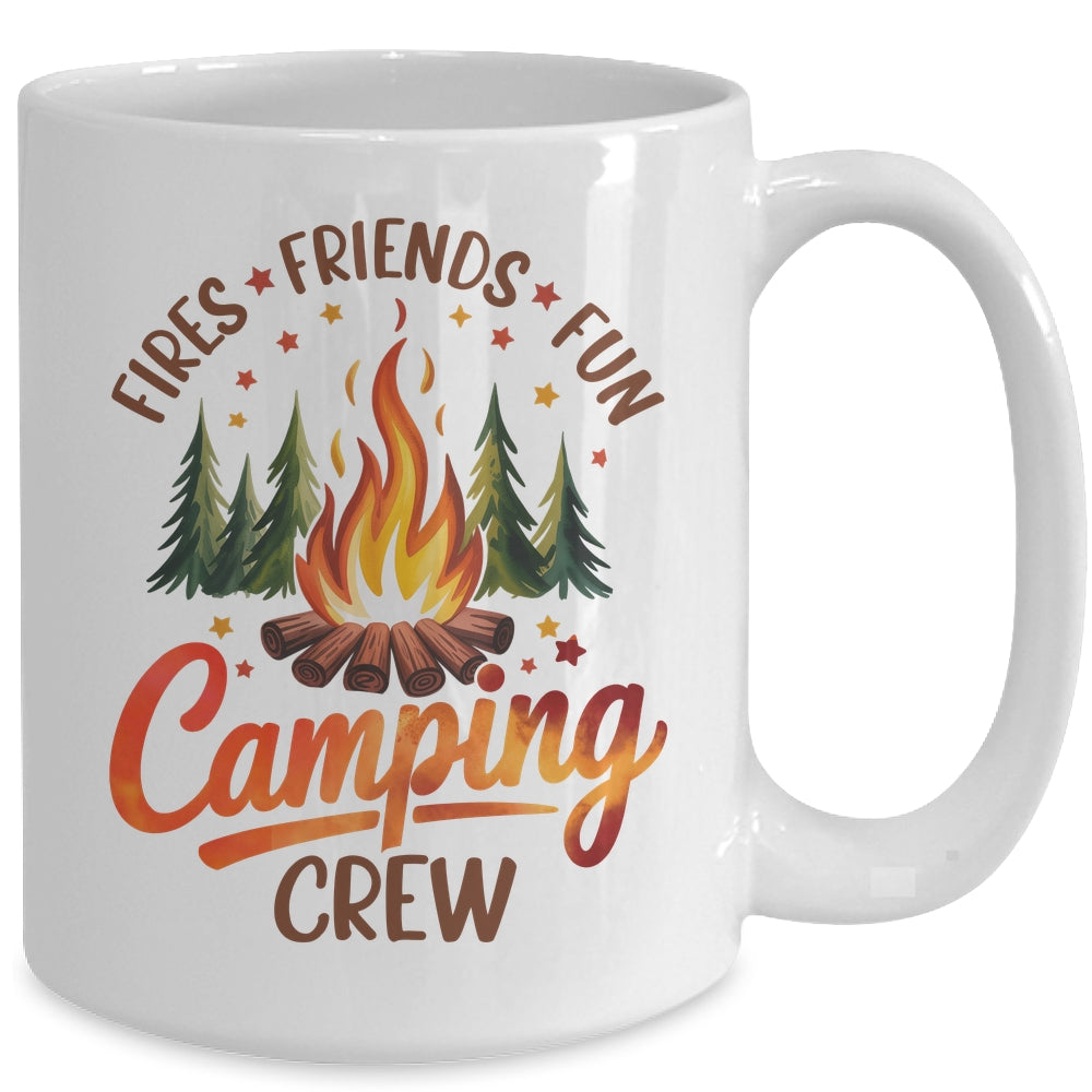 Fires Friends Fun Camping Crew Summer Camp Campfire Vacation Mug | siriusteestore