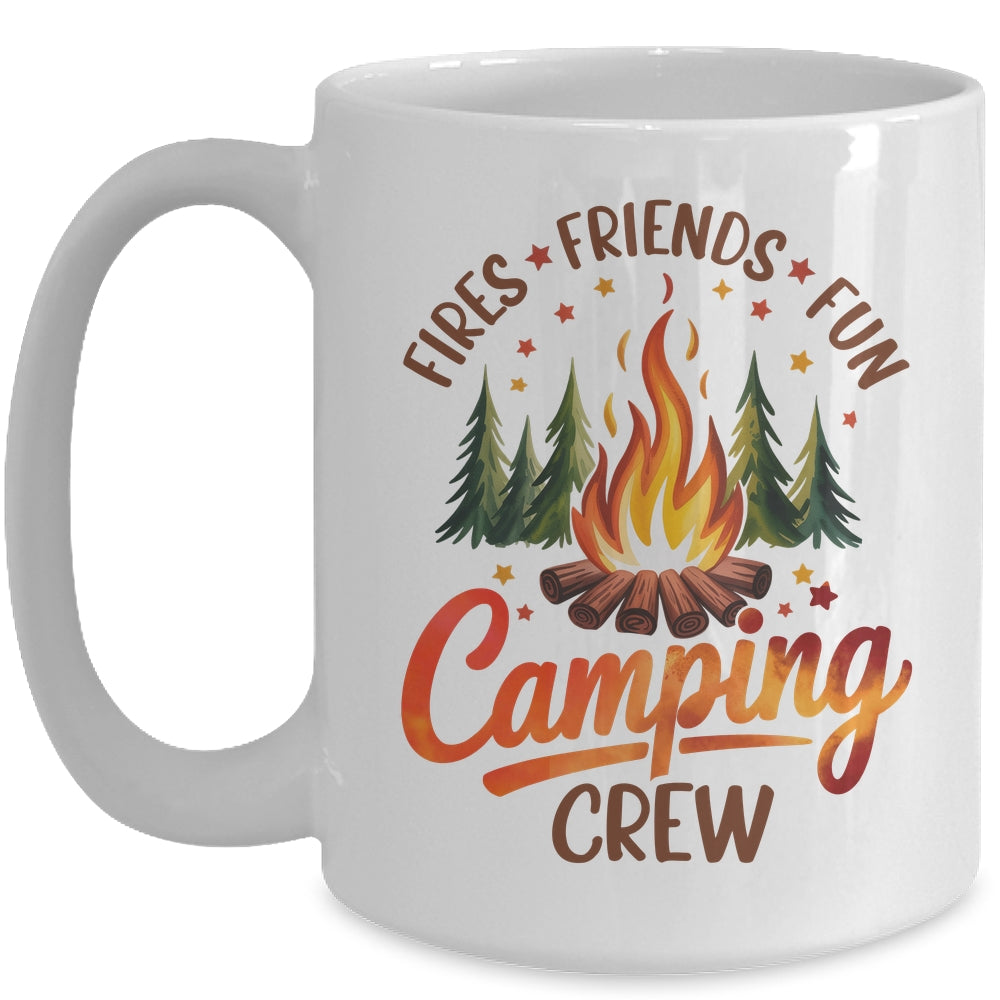 Fires Friends Fun Camping Crew Summer Camp Campfire Vacation Mug | siriusteestore