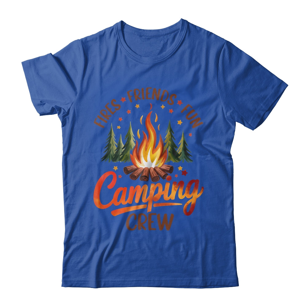 Fires Friends Fun Camping Crew Summer Camp Campfire Vacation Shirt & Tank Top | siriusteestore