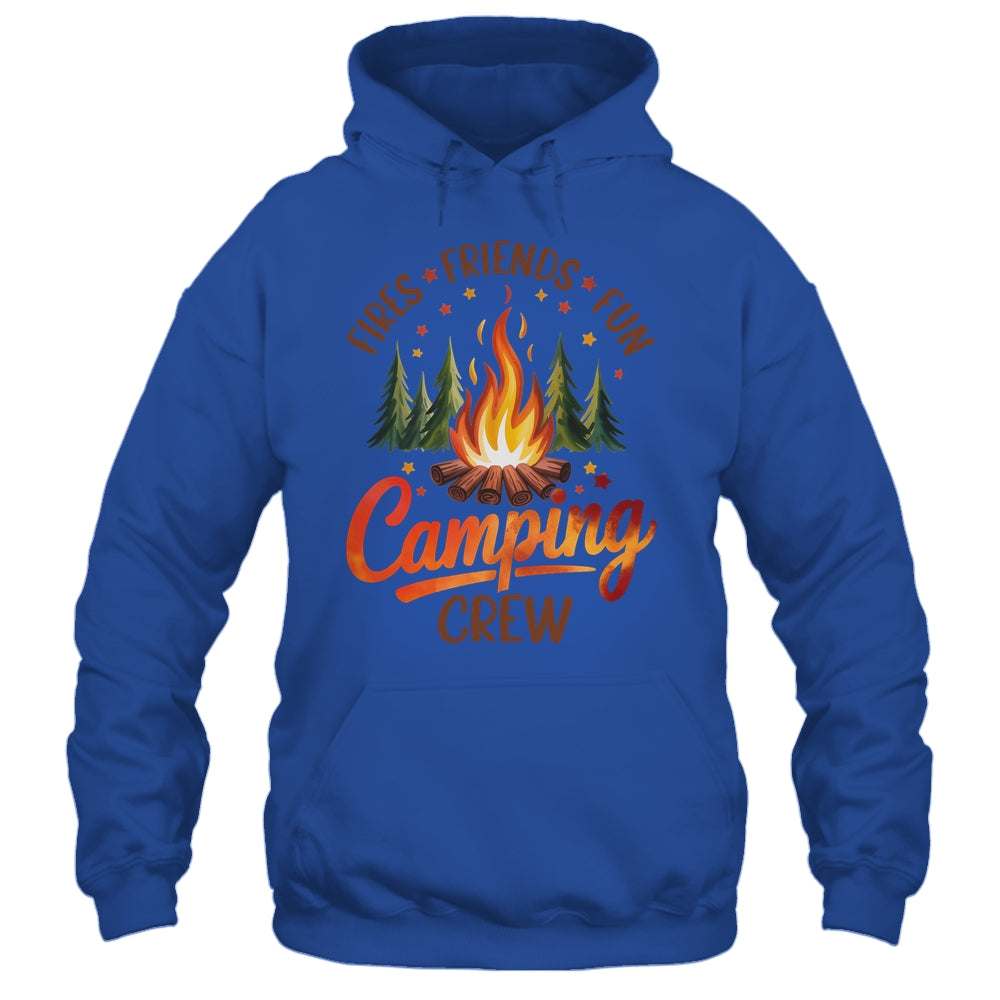 Fires Friends Fun Camping Crew Summer Camp Campfire Vacation Shirt & Tank Top | siriusteestore