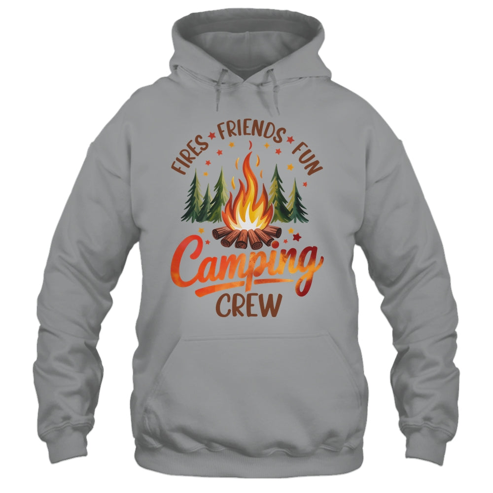 Fires Friends Fun Camping Crew Summer Camp Campfire Vacation Shirt & Tank Top | siriusteestore