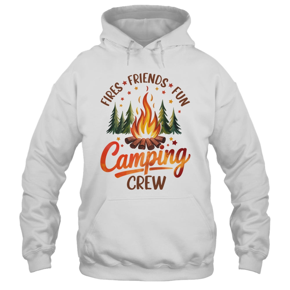 Fires Friends Fun Camping Crew Summer Camp Campfire Vacation Shirt & Tank Top | siriusteestore