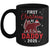 First Christmas As Daddy Red Plaid Bear Santa Hat 2025 Mug | siriusteestore