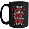 First Christmas As Gigi Red Plaid Bear Santa Hat 2025 Mug | siriusteestore