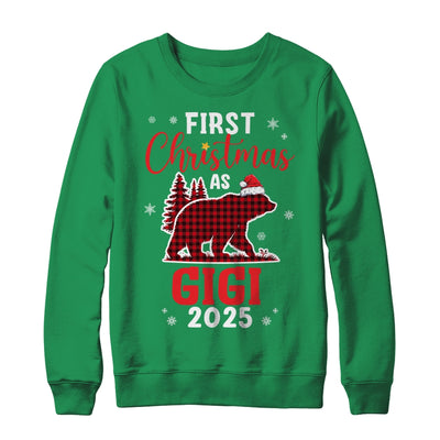 First Christmas As Gigi Red Plaid Bear Santa Hat 2025 Shirt & Sweatshirt | siriusteestore