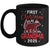 First Christmas As Grandma Red Plaid Bear Santa Hat 2025 Mug | siriusteestore