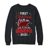 First Christmas As Grandma Red Plaid Bear Santa Hat 2025 Shirt & Sweatshirt | siriusteestore