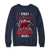 First Christmas As Grandpa Red Plaid Bear Santa Hat 2025 Shirt & Sweatshirt | siriusteestore