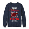 First Christmas As Mama Red Plaid Bear Santa Hat 2025 Shirt & Sweatshirt | siriusteestore